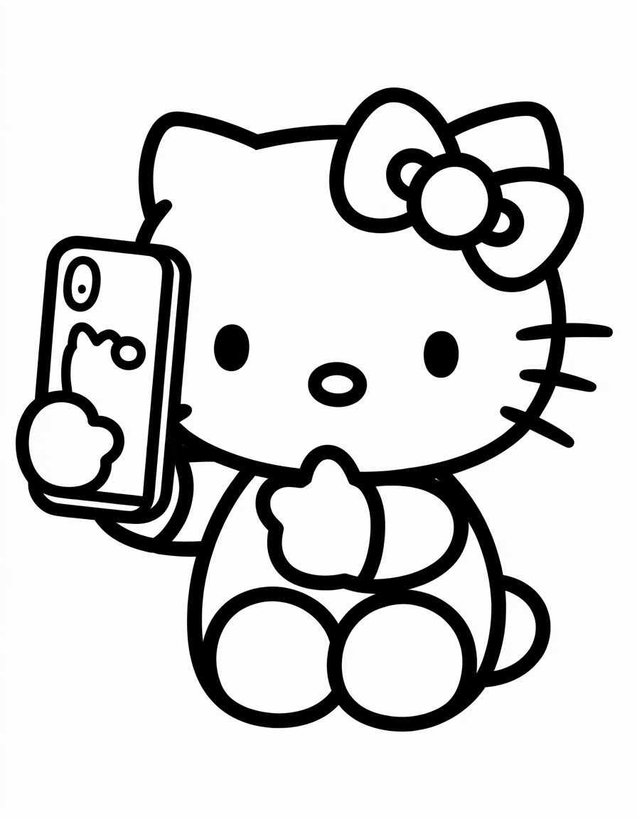 Hello Kitty with Phone